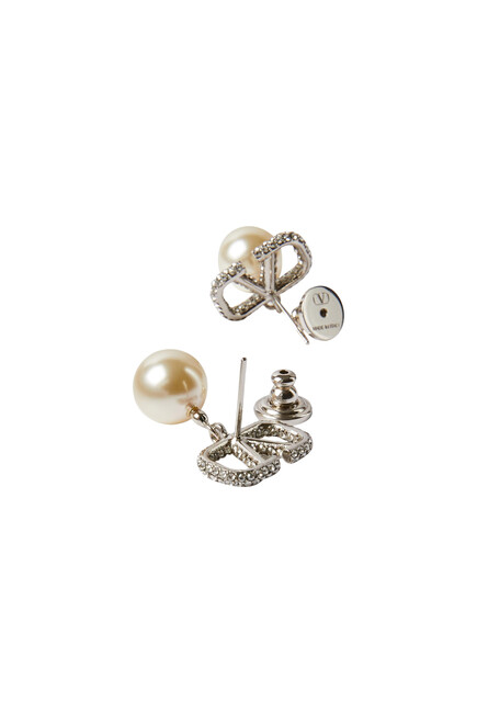 VLogo Signature Pearl Earrings